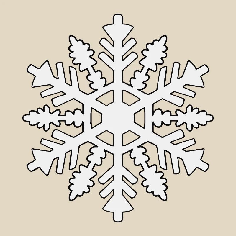 Silhouette de flocon de neige