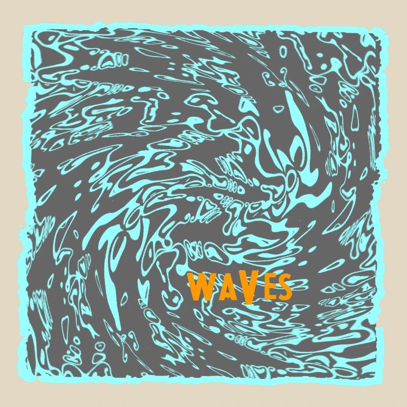 Wave flow neon pattern surf