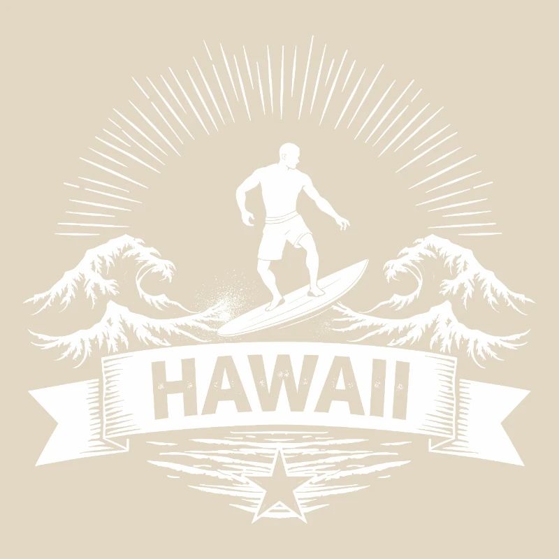 Hawaii Surfer Surfer on Pacific Wave