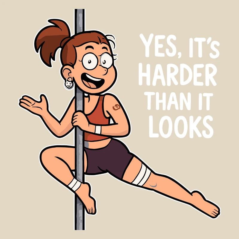 Dessin animé de pole dance – Plus difficile qu’il n’y paraît
