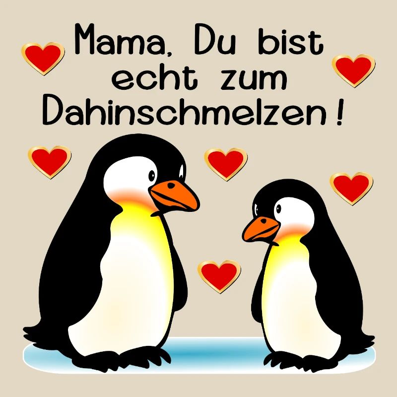 Mama Kind Pinguine Muttertag