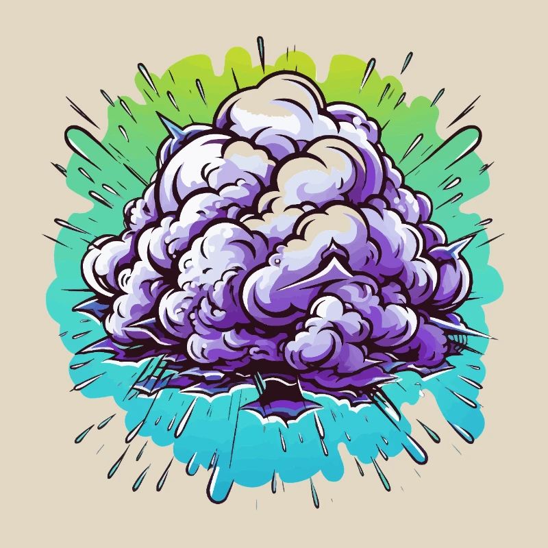 Explosion de la Boule de Brume Violette