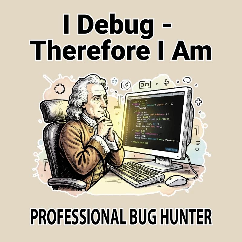 I Debug Therefore I Am: Pro Bug Hunter - dark BG