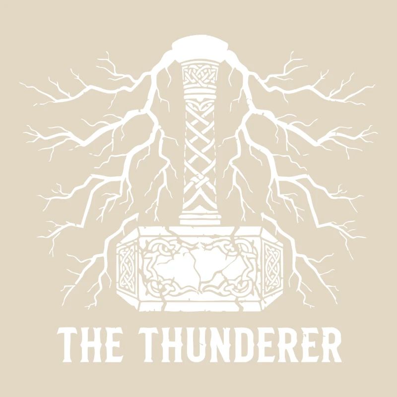 Der Donnerer Thors Hammer Mjölnir Blitz