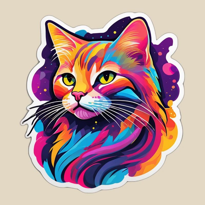 Chat Éclatant Arc en Ciel