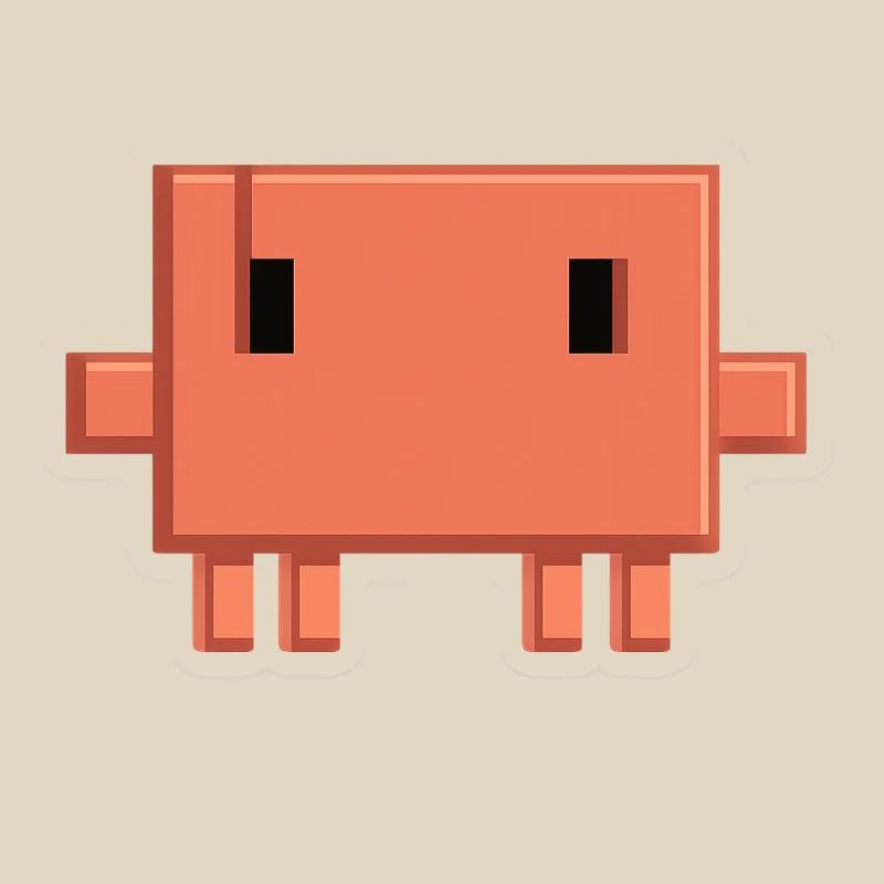 Claude Code Pixel AI Mascot Dev Sticker