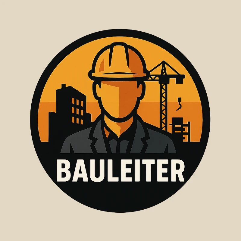 Icône du constructeur : ouvrier du bâtiment chez une grue de construction