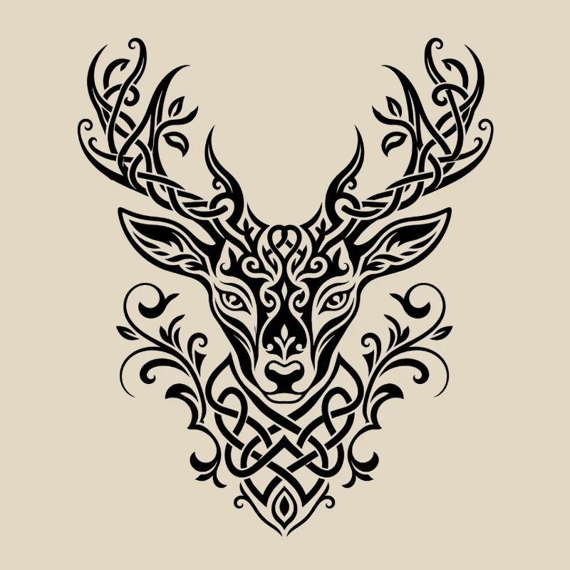 Celtic Deer Head Knot Pattern
