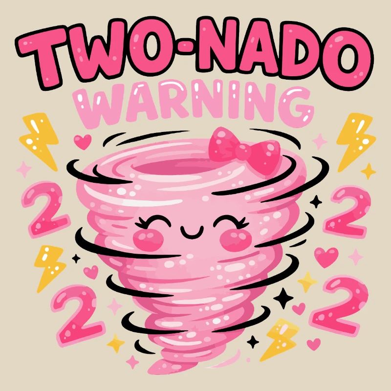Two-nado Warning 2. Geburtstag Mädchen Design