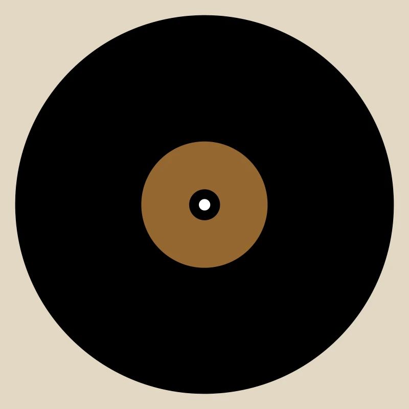 Vinyl Record Circle Text Box Base