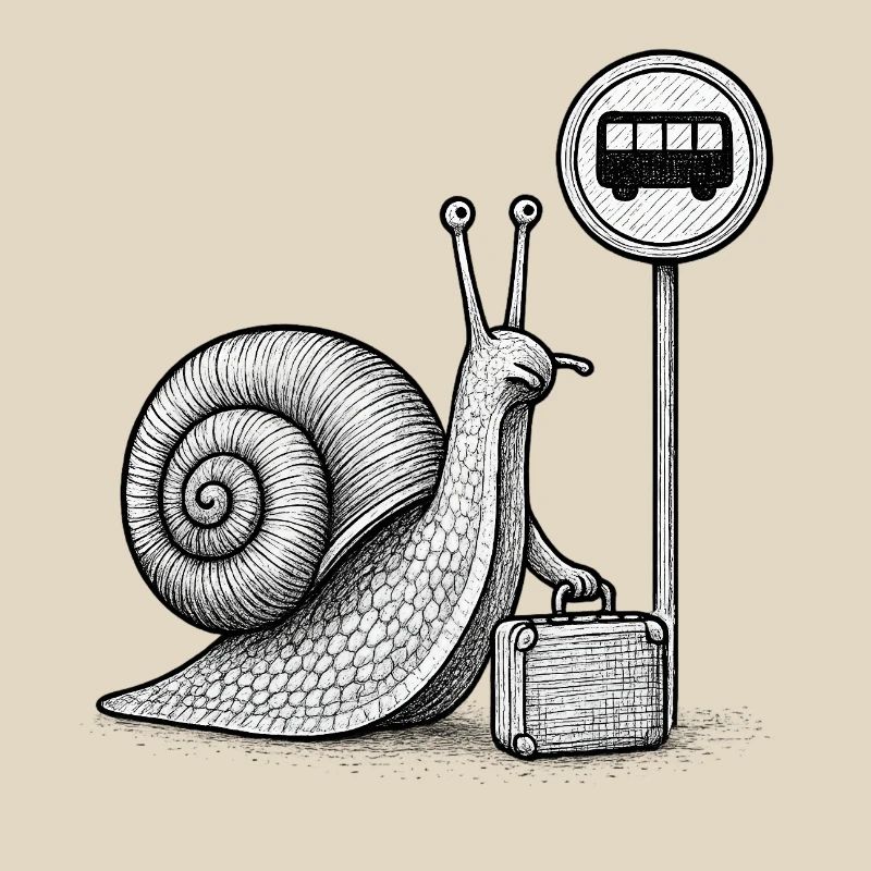 A Snail on Its Way