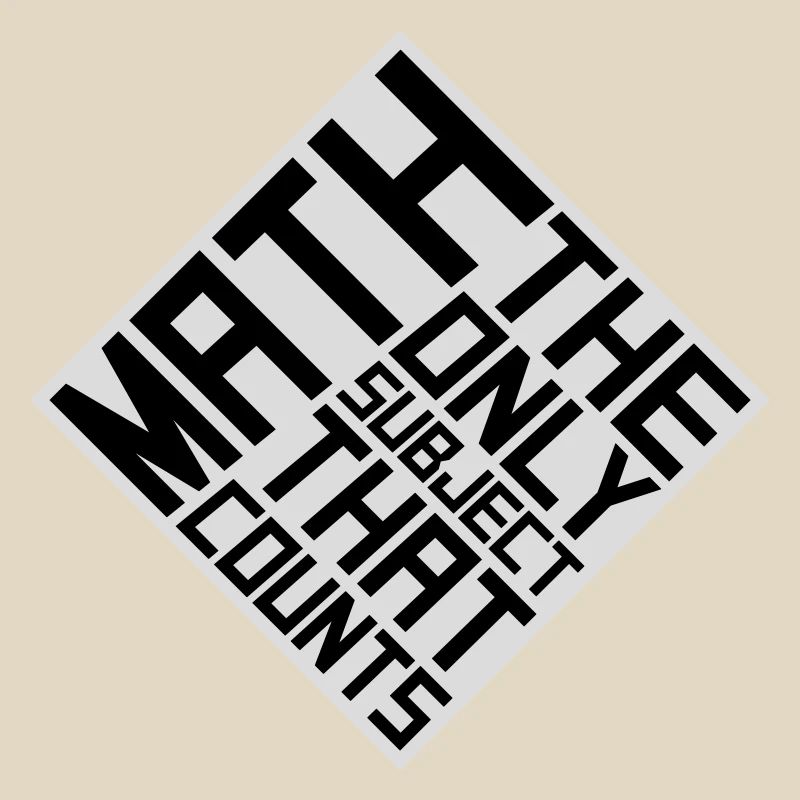 Math The Only Subject That Counts Nerd Mathe Logo