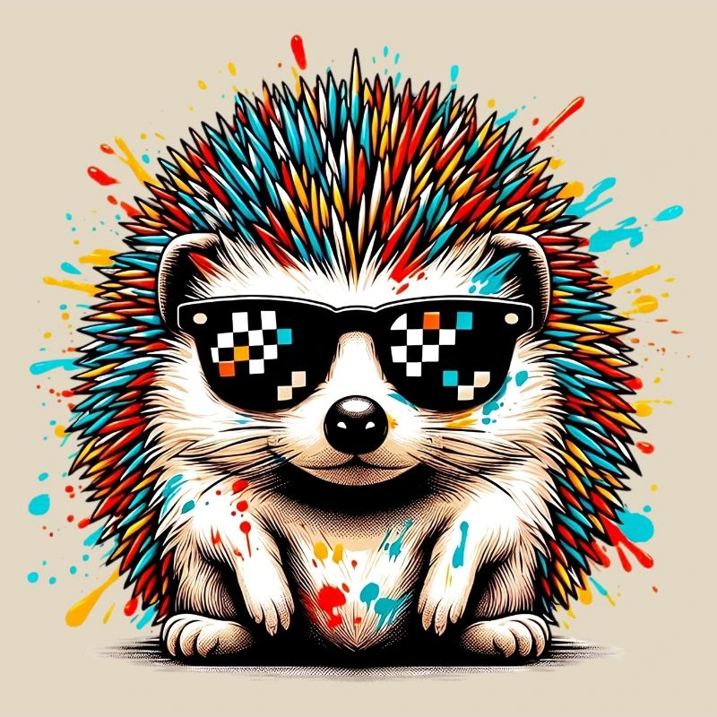 Igel mit Sonnenbrille