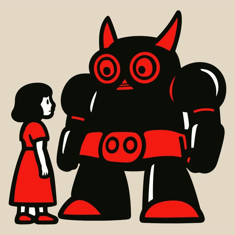 Fille et robot