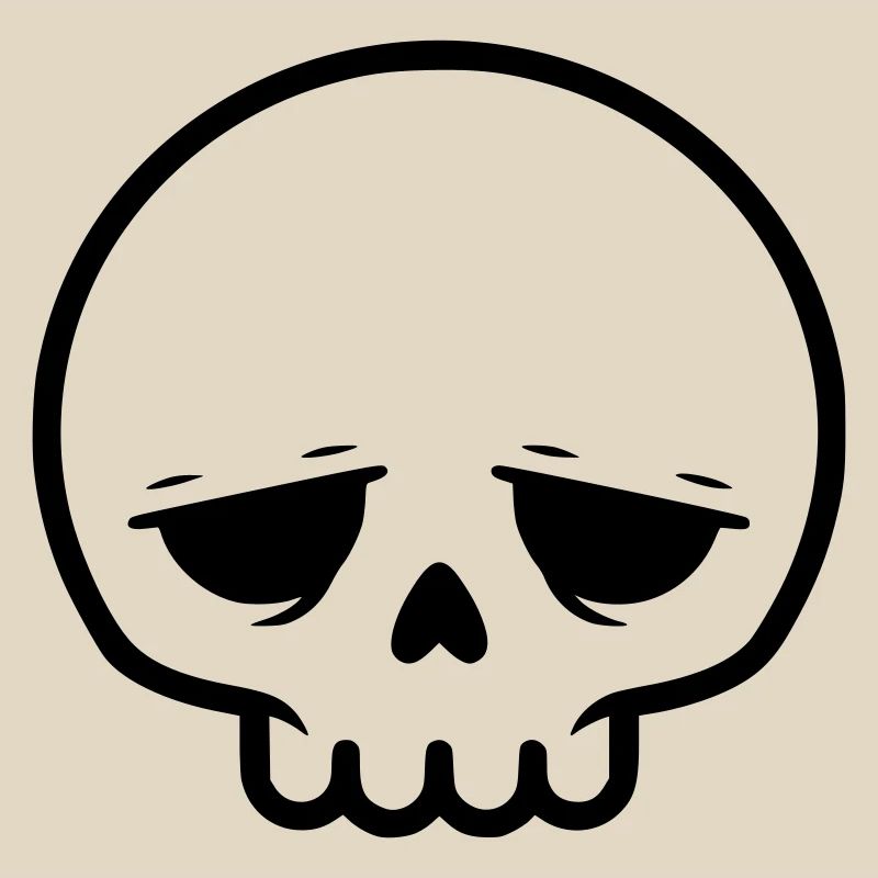 Sad Skull | Emo & Goth Design