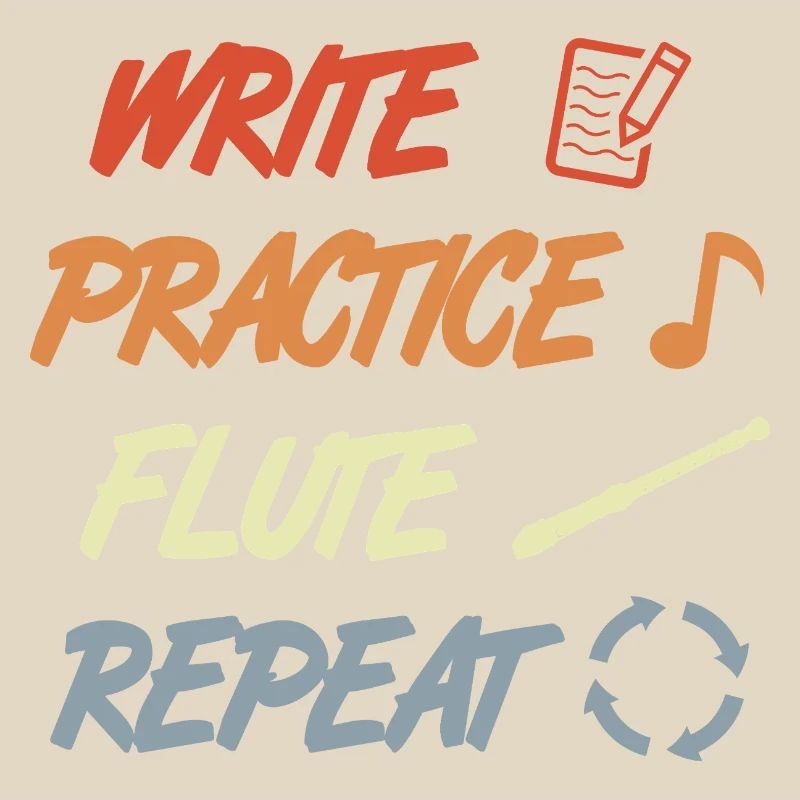 Write Practice Flute Repeat