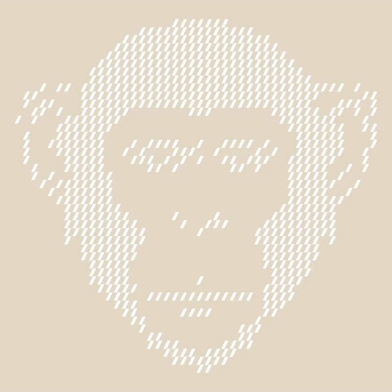 Pixel Monkey Halftone Art