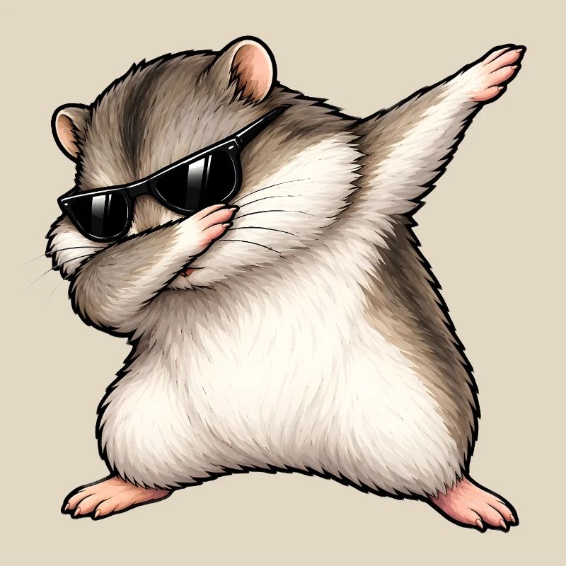 Dabbing Dschungarian Dwarf Hamster