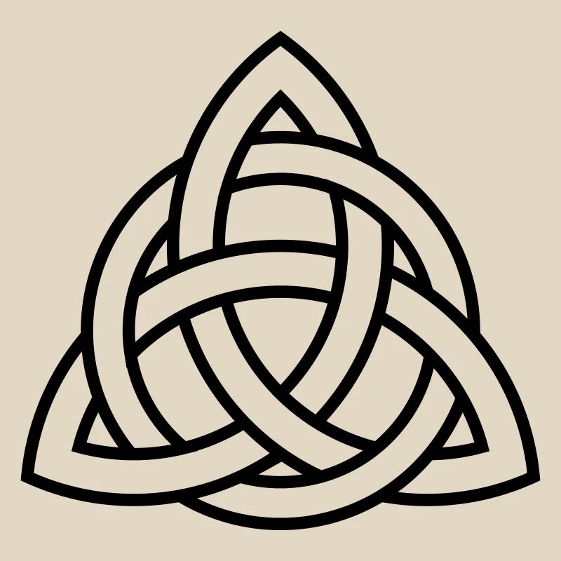 Keltisches Triqueta oder Triquetra-Symbol WEISS