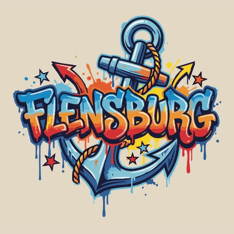 Flensburg Graffiti mit Anker