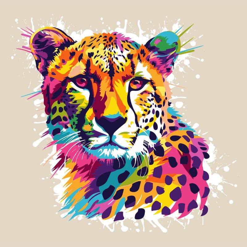 Gepard Leopard Graffiti