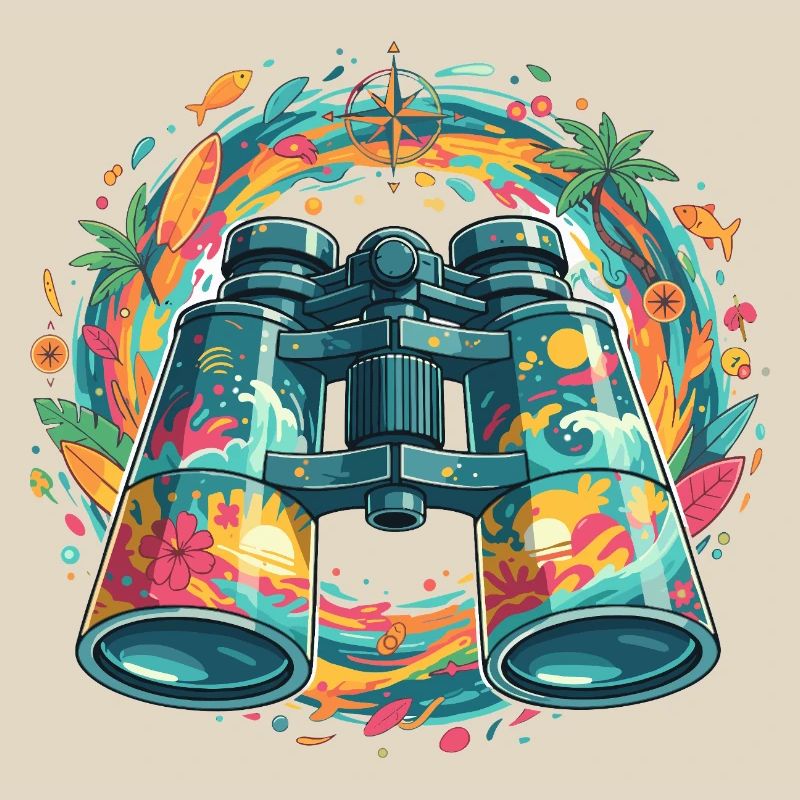 Tropical Explorer Binocular Illustration