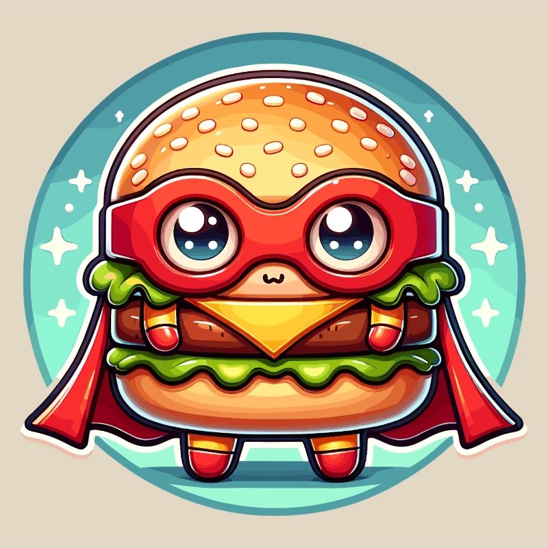 Hamburger Super-héros Burger Snack de restauration rapide