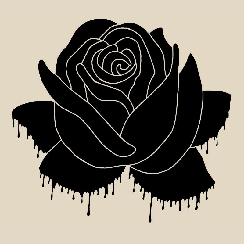 Graffiti einer schwarzen Rose