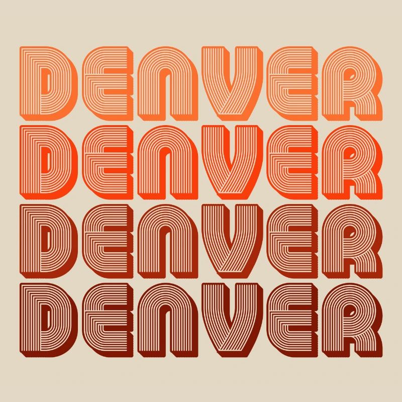 Denver Gradient Retro Pattern