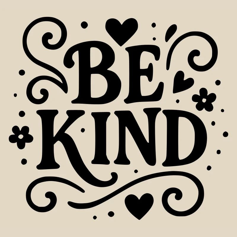 Be kind verspieltes Design