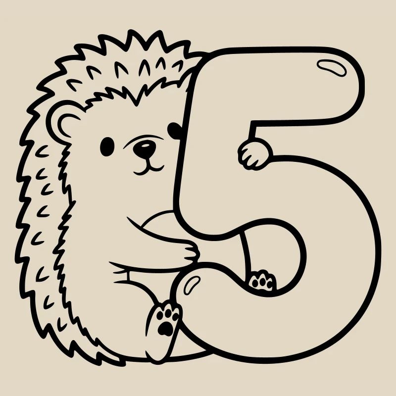 Hérisson avec illustration de dessin animé numéro 5