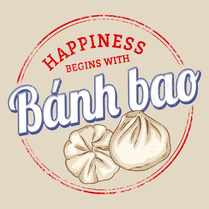 Bánh Bao Dumpling oder Baozi Vintage Teigtasche