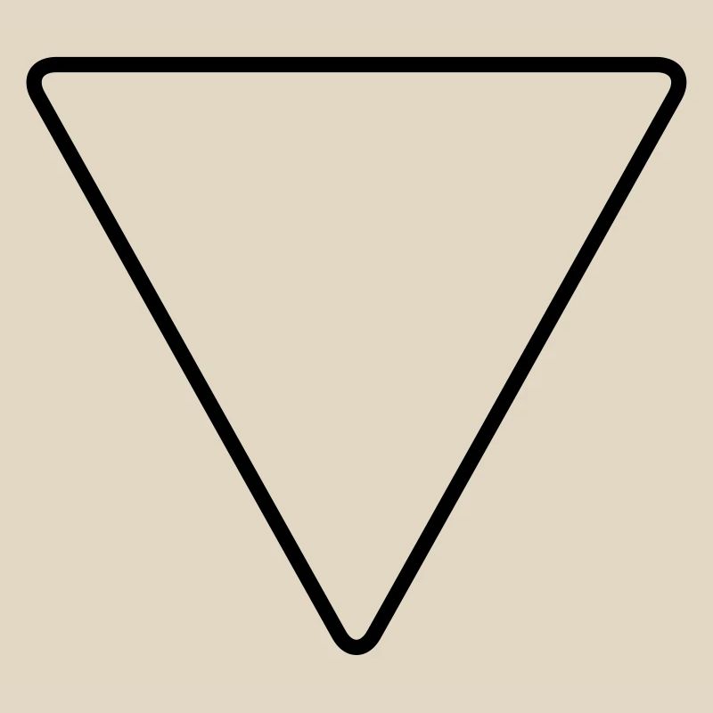Triangle with rounded corners as a warning sign