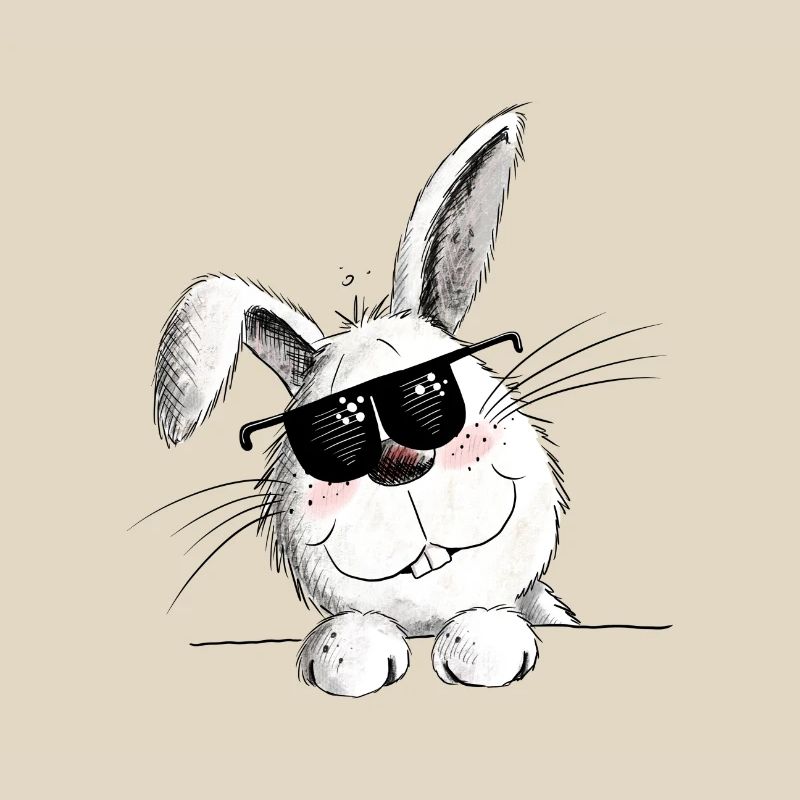 Cool rabbit with sunglasses rabbit motif rabbit