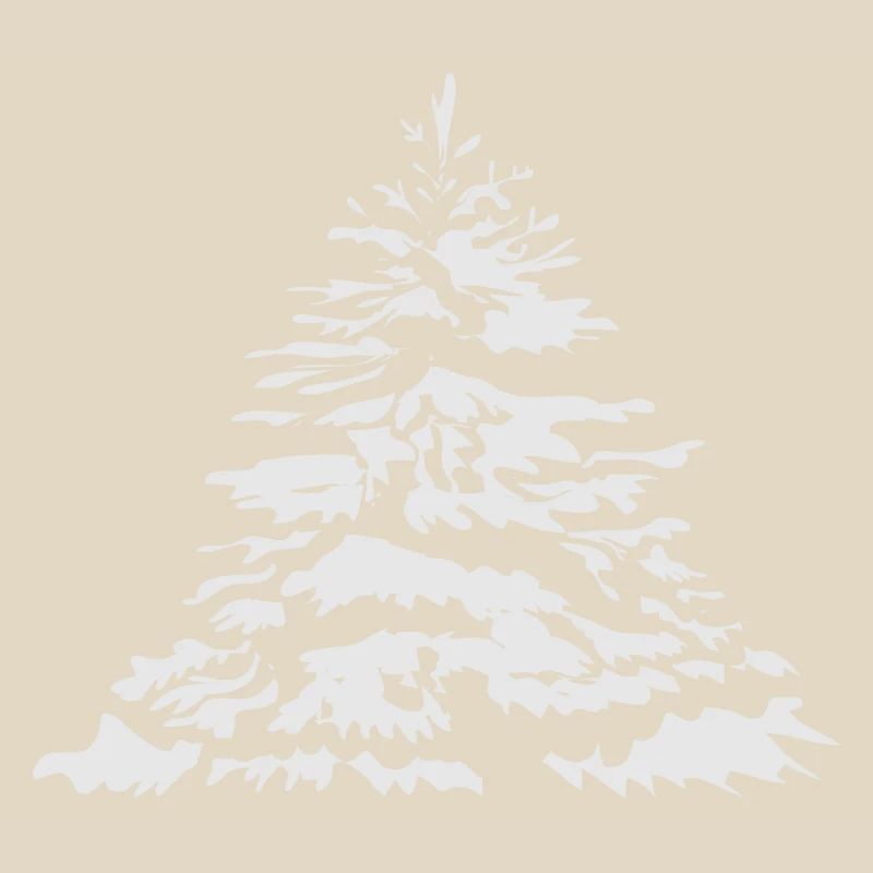 schneebedeckter Christbaum oder Tannenbaum