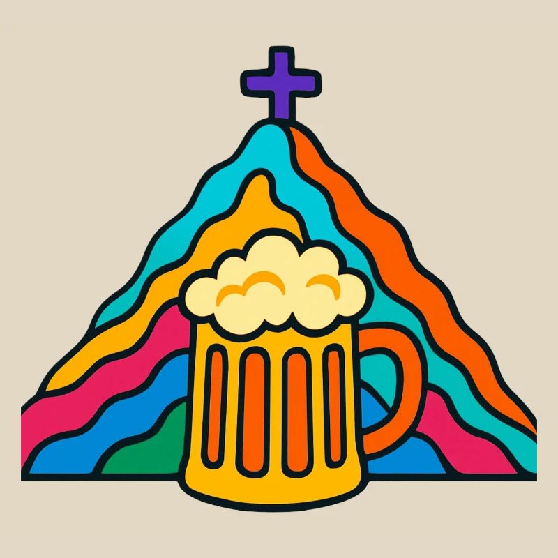 Regenbogen Bier Gipfel