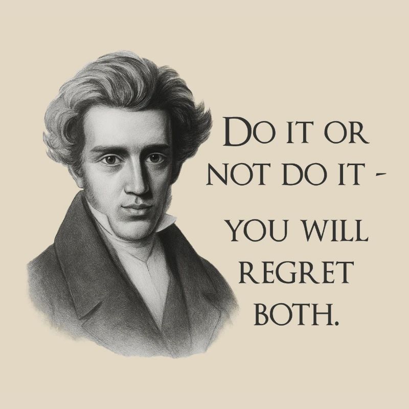 Zitat Kierkegaard: Tu es oder mach es nicht