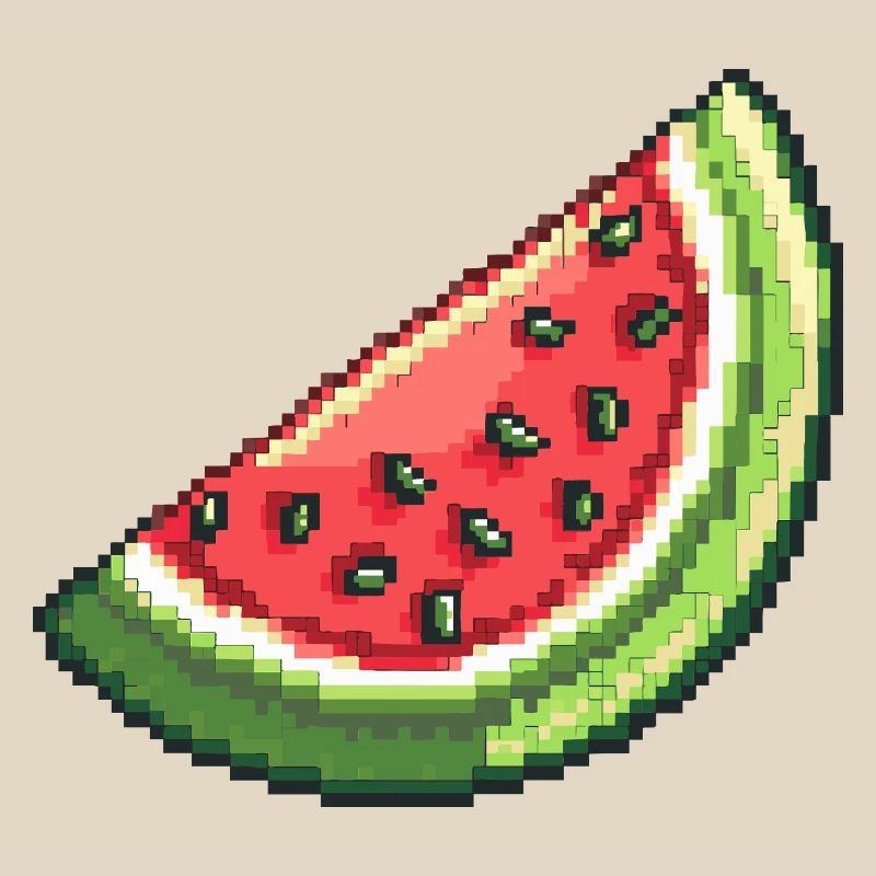Tranche de pastèque pixel