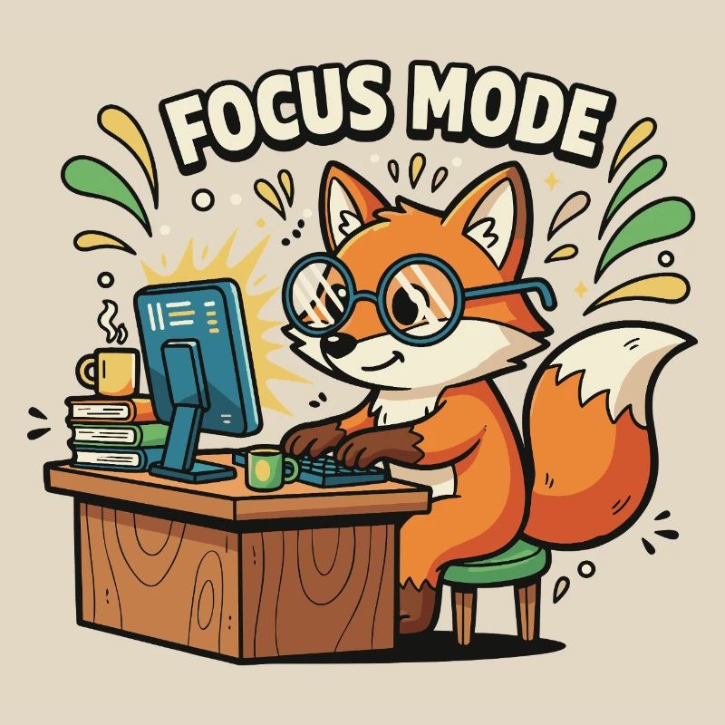 Fokusmodus Fuchs am Computer