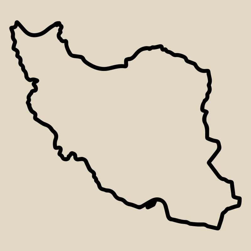 Iran Map Silhouette Persia