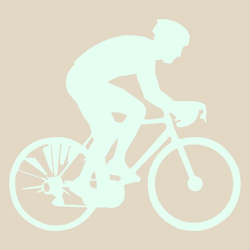 Radfahrer Silhouette Mint