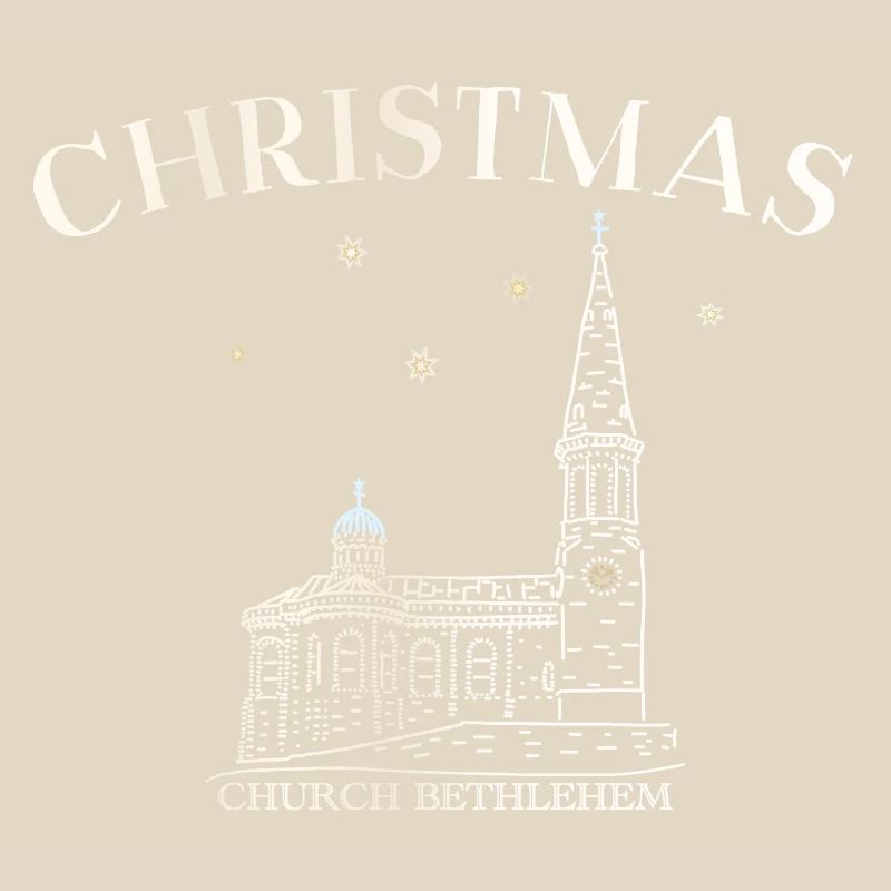 Weihnachtskirche Bethlehem Zeichnung