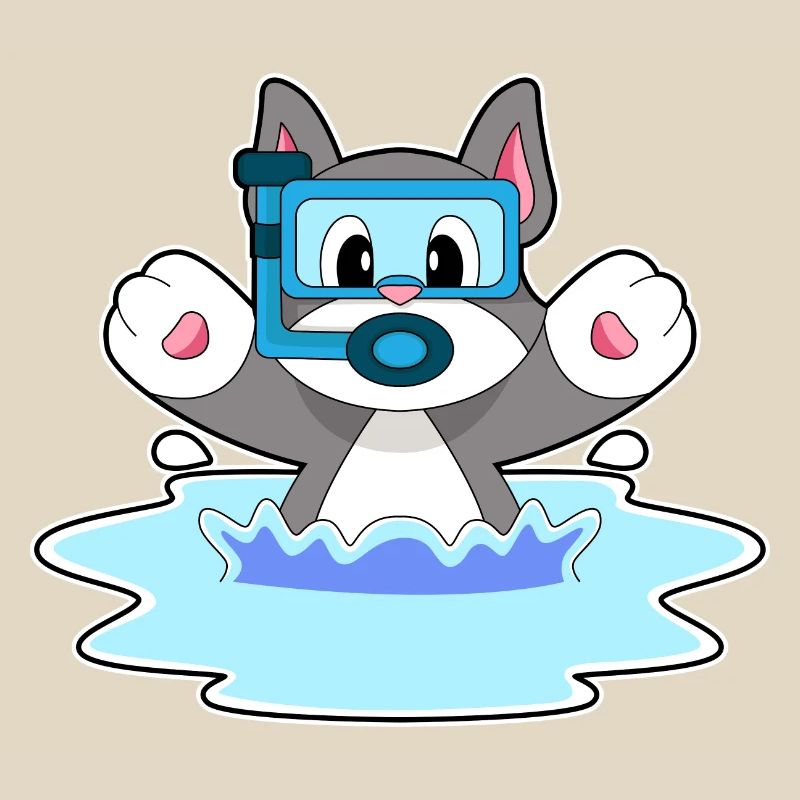 Cat Diver Snorkel Plongée