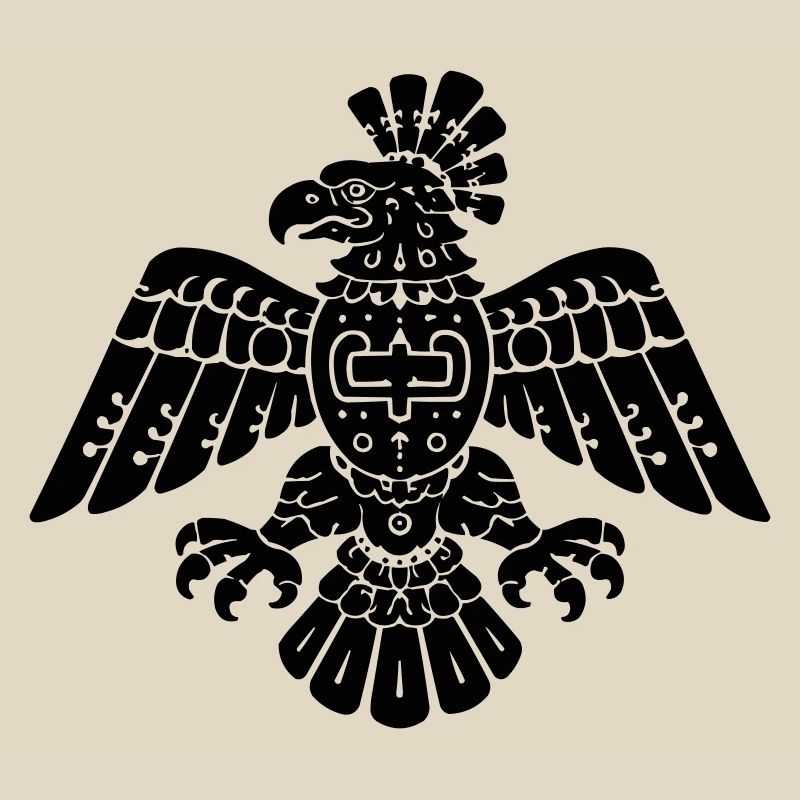 Aztec Eagle Tribal Pattern