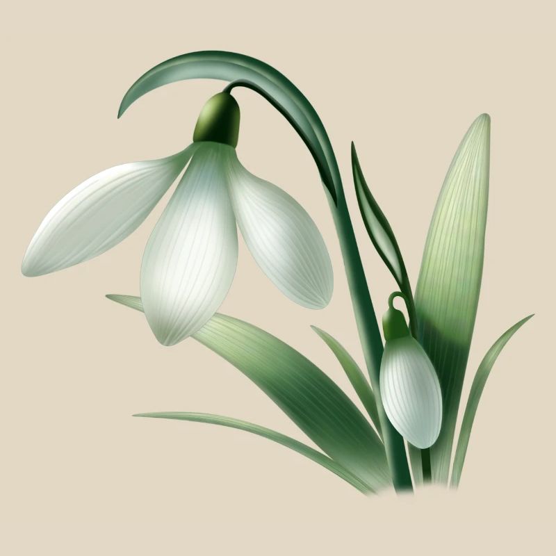 Anémone d’hiver – Graphique de fleur blanche