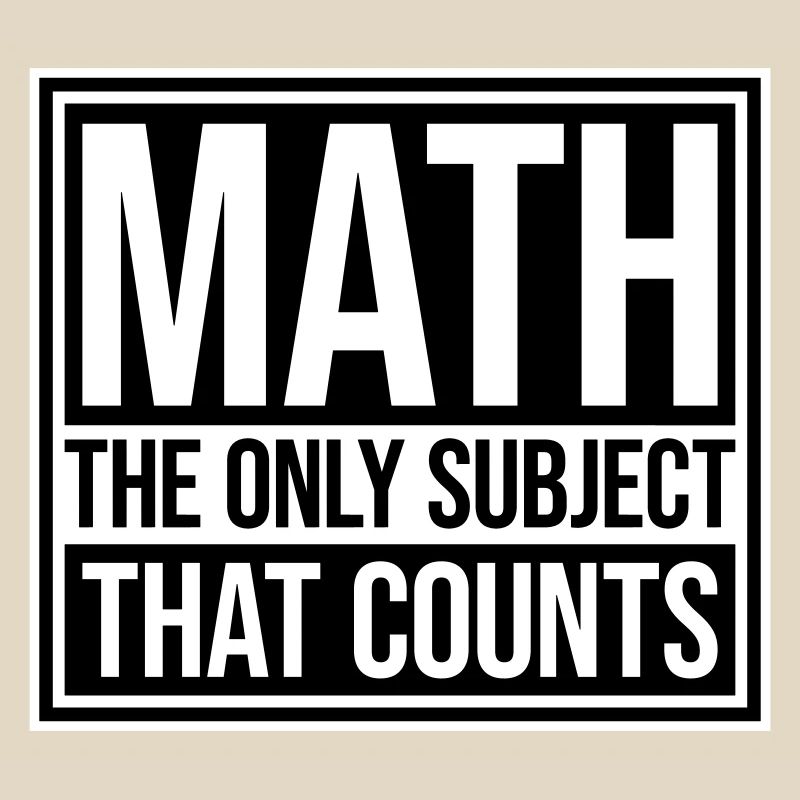 Math The Only Subject That Counts Nerd Mathe Logo