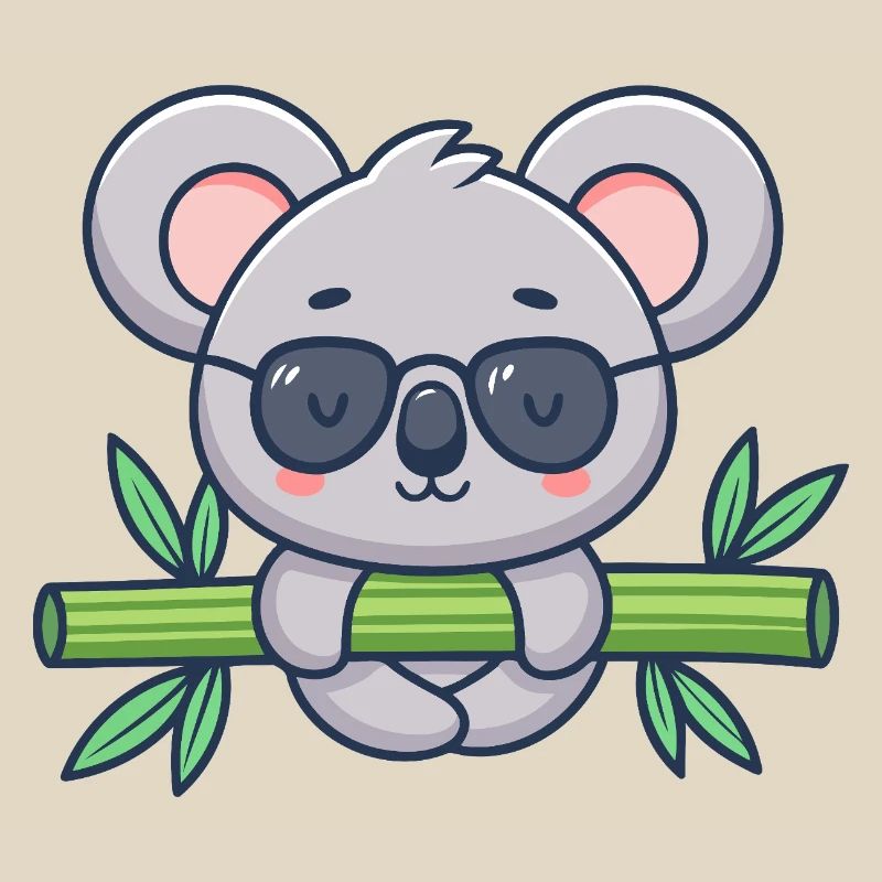 Koala auf Solar-Bambus