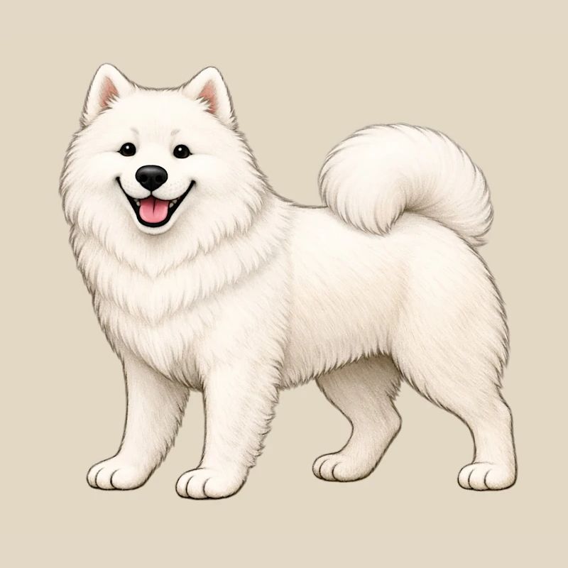 Samoyède Blanc Fourru