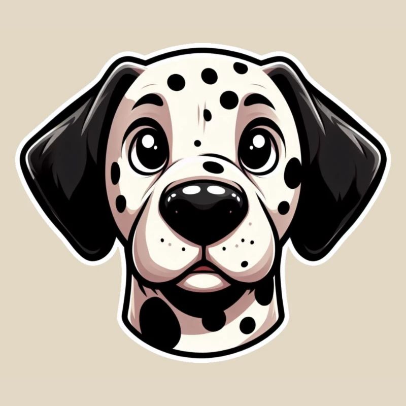 Comic Dalmatiner Kopf Hund