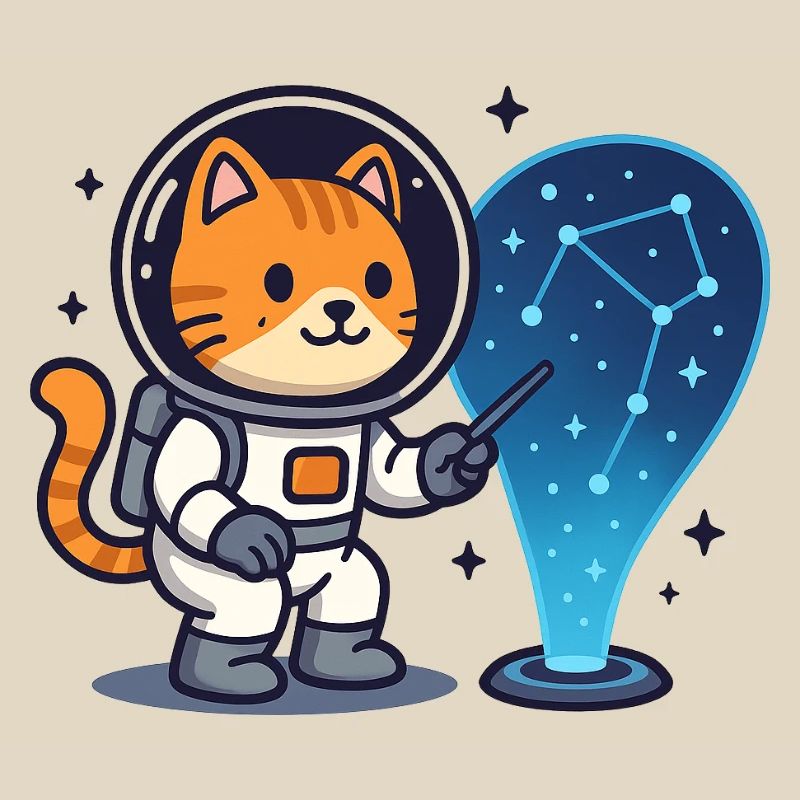 Constellation du chat de l’espace – Kawaii